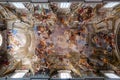 Rome, Church of St. Ignatius of Loyola at Campus Martius, Andrea Pozzo`s painted ceiling with trompe l`Ãâil architecture