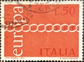 Italian postage stamp from the Europa series