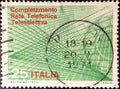 Italian postage stamp to complete the teleselective telephone network