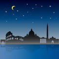 Rome City Night Scene, Travel To Rome