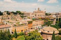 Rome city view from Roman Forums in Italy