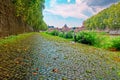 Rome cityscape san peter basilica view from side of Tiber river Royalty Free Stock Photo