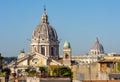 Rome cityscape seen from Pincian hill, Italy Royalty Free Stock Photo