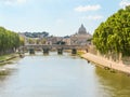 Rome cityscape. Tiber River, Rome, Italy Royalty Free Stock Photo