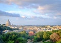 Rome cityscape with view of san peters's cathedral Royalty Free Stock Photo