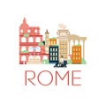 Rome Classic Toristic Scenery Royalty Free Stock Photo