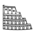 Rome coliseum isolated icon