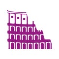 Rome coliseum landmark icon