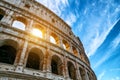 Rome Colosseum Close Up View in Rome , Italy Royalty Free Stock Photo