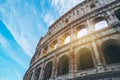 Rome Colosseum Close Up View in Rome , Italy Royalty Free Stock Photo