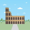 Rome Colosseum. Flat style illustration.