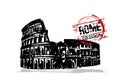 Rome, Colosseum. Italy city design.