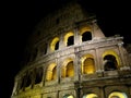 Rome and colosseum by night
