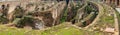 Rome Colosseum ruins inside view Royalty Free Stock Photo