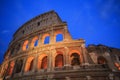 Rome: the Colosseum at sunset. Royalty Free Stock Photo