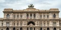 Rome corte di cassazione palace view on cloudy day