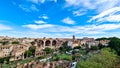 Rome - Distant view on Colosseum in city of Rome, Lazio, Italy, Europe. UNESCO World Heritage Site Royalty Free Stock Photo