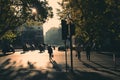 Rome in early morning. Street view.