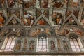 The Vatican - South Wall And Ceiling Inside The Sistine Chapel