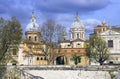 Rome Embankment temple arc clouds cross