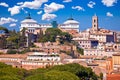 Rome. Eternal city of Rome landmarks an rooftops skyline view