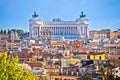 Rome. Eternal city of Rome landmarks an rooftops skyline view