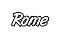 rome europe capital text logo black white icon design