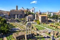 Rome forum by day. Panoramic view