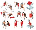 Rome Gladiators Icon Set