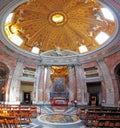 Rome interior in church saint Andrea al Quirinale Royalty Free Stock Photo