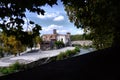 Rome. The island of Tiberina Isola Tiberina in the Tiber, an old hospital on Tiberine