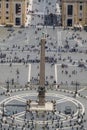 Aerial view of The obelisk in San Pietro Square in Vatican City Royalty Free Stock Photo