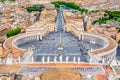 Aerial view of St. Peter`s Square in Vatican City, Rome, Italy Royalty Free Stock Photo