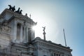 ROME, Italy: Amazing view of Altar of the Fatherland, Altare della Patria, known as the national Monument to Victor Emmanuel II, w Royalty Free Stock Photo