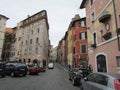 Rome, Italy, the ancient streets of the old city.