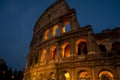 Rome Italy ancient structure colosseum at dusk Royalty Free Stock Photo