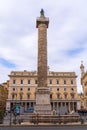 The column of Marcus Aurelius in Rome