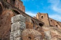 Detail of the walls of the famous Colosseum in Rome
