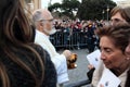 Communion during the settlement of Pope Francis, St John, Rome