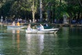 Lake and boat in Rome