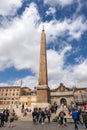 Piazza del Popolo with Flaminio Obelisk - Rome Italy Royalty Free Stock Photo