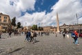 Piazza del Popolo with Flaminio Obelisk - Rome Italy Royalty Free Stock Photo