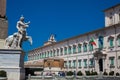 The Quirinal Palace official residence of the President of the Italian Republic seen from the Fountain of the Dioscuri at Piazza d