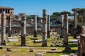 Ruins of the Forum of Caesar built by Julius Caesar near the Forum Romanum in Rome in 46 BC