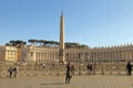 Rome, Italy - APRIL 10, 2016: St. Peter`s Square Vatican, Rome, Italy, Renaissance architecture. One of the popualr touristic