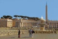 Rome, Italy - APRIL 10, 2016: St. Peter`s Square Vatican, Rome, Italy, Renaissance architecture. One of the popualr touristic