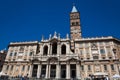 Tourists visiting the historical Basilica of Saint Mary Major built on 1743 in Rome Royalty Free Stock Photo