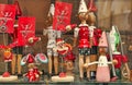 Rome, Italy - April 9, 2018: Traditional roman souvenirs in Rome, Italy. Pinocchio toy on the market