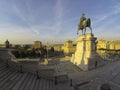 Rome, Italy - April, 2019. - View of Venice Square Piazza Venezia from Vittorio Emanuele II Monument. Royalty Free Stock Photo