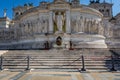 Two soldiers guarding the Unknown Soldiers tomb at the Vittorio Emanuele II Monument in Rome.